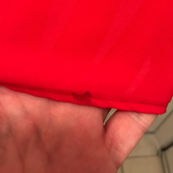 Finn and Clover Red Sundress w/Straps that Tie in back Lined Chiffon Like Fabric - Picture 7 of 8